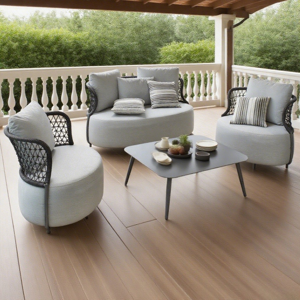 Custom Modern Style Handmade USA Rattan Sofa Set Outdoor Furniture for Living Room Courtyard Terrace Villa Garden Hotel Leisure