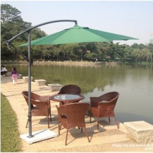 Modern Steel Aluminum Outdoor Sun Umbrella Waterproof Patio Umbrella Polyester for Dining for Living Room Restaurant Furniture