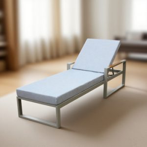 Modern Design Outdoor Leisure Aluminum Alloy Exposed Chair Waterproof Teak Bed for Hotels B&Bs Villas Pool Beach