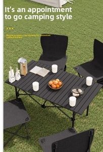 Explorer Integrated Outdoor Folding Roll-Up Table and Chair Set Portable Picnic Equipment for Courtyard and Hotel