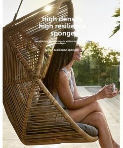 Bird's Nest Rattan for Outdoor Leisure Courtyard Garden Hotel Patio Park Customized Modern  Single Hanging Chair