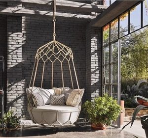 Outdoor Leisure Hanging Chair for Villa Courtyard Garden Balcony Living Modern Custom Bird's Nest Lazy Swing Chair